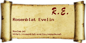 Rosenblat Evelin névjegykártya