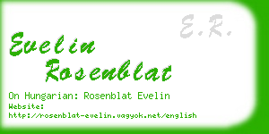 evelin rosenblat business card